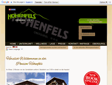 Tablet Screenshot of pension-hohenfels.com